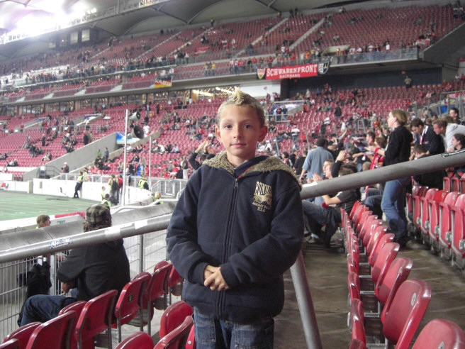 Marcel vor dem Spiel