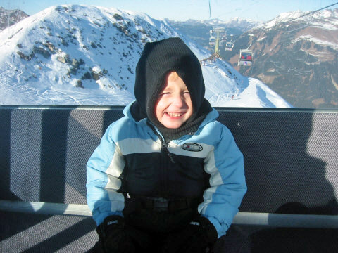 Maurice f&auml;hrt mit der Gondel